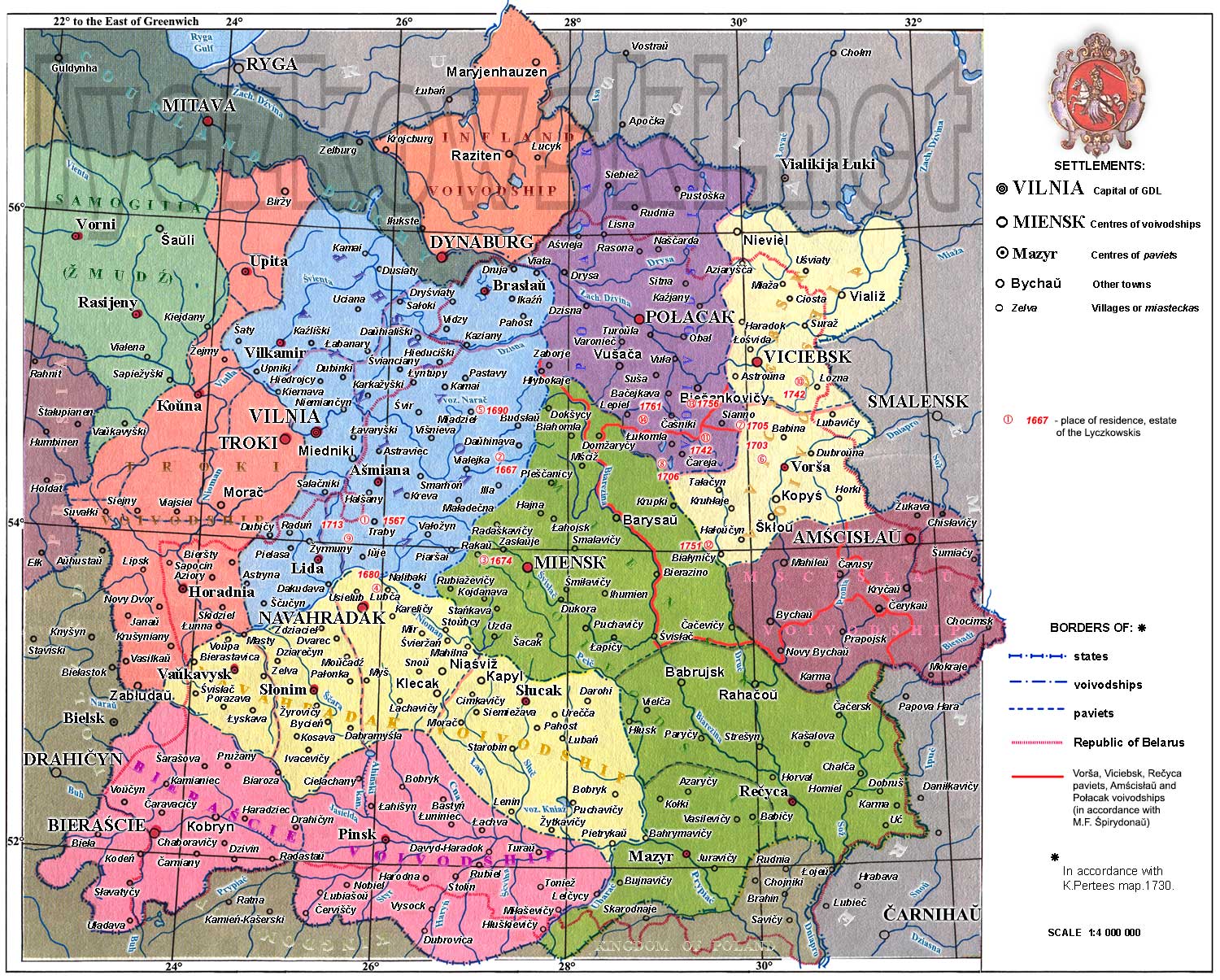 Grand Duchy of Litva map