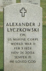 The grave of Alexander J. Lyczkowski